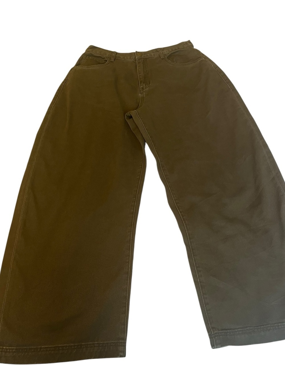 Ronny Kobo Olive Barrel “Balloon” Leg Jeans High Rise Large - Picture 4 of 7